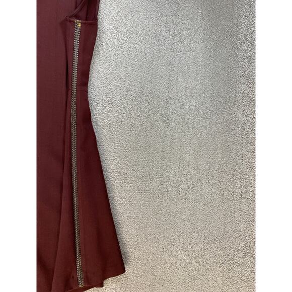 Ann Taylor Dress Career Sleeveless Knee Length Classic Burgundy Size 10 - Picture 4 of 8